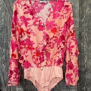 Magnolia Pink Floral Bodysuit